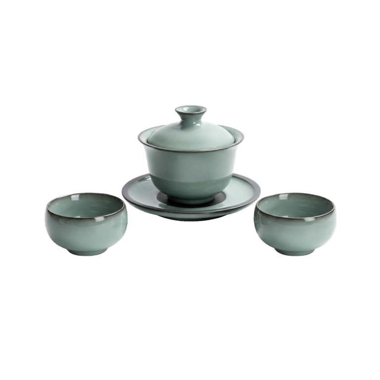 亦古茶具套裝 (一蓋碗兩杯)(鐵胎)