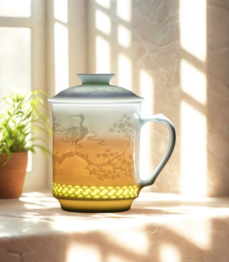 松鹤延年茶杯