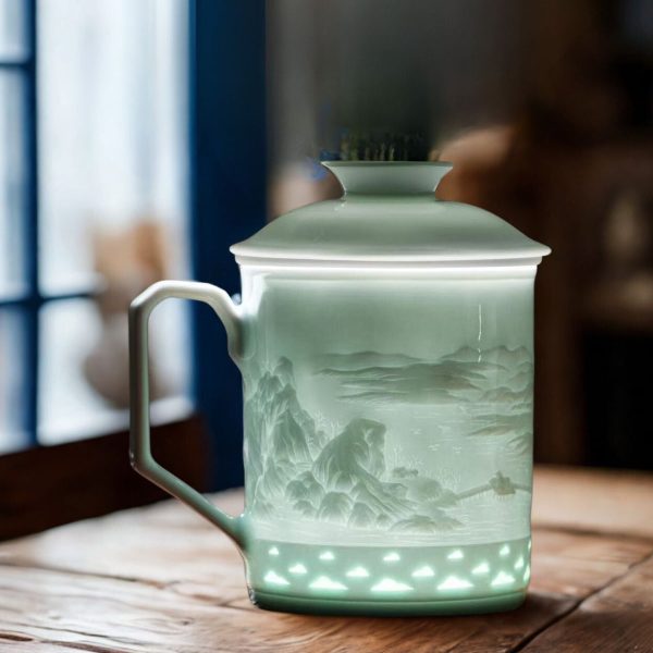 锦绣红山茶隔杯