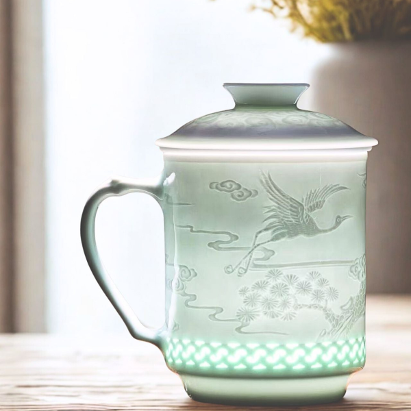 龙凤呈祥茶隔杯